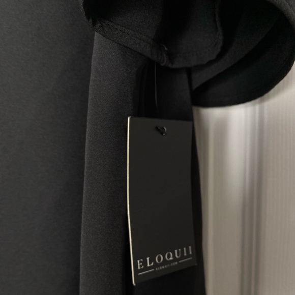 NWT Eloquii Black Over the Shoulder Top Sz 18 - Picture 4 of 8